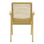 Weave armchair stackable aluminum-pe rope in beige shade 57x63x86cm - Слика 6