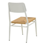 Giardino chair stackable aluminum in white -pe rattan in natural shade 45x56x82cm - Image 3