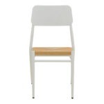 Giardino chair stackable aluminum in white -pe rattan in natural shade 45x56x82cm - Image 5