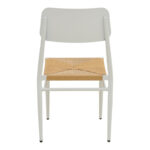 Giardino chair stackable aluminum in white -pe rattan in natural shade 45x56x82cm - Image 6