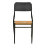 Giardino chair stackable aluminum in black -pe rattan in natural shade 45x56x82cm - Image 5