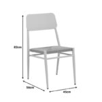 Giardino chair stackable aluminum in anthracite -pe rattan in natural shade 45x56x82cm - Image 2