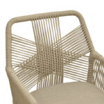 Andros armchair aluminum in white- pe rope in natural shade 56x60x86cm - Image 6
