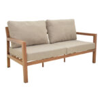 Andasio garden lounge set of 4 pieces, aluminum and rope in natural - cushions in gray shade - Image 2