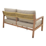 Andasio garden lounge set of 4 pieces, aluminum and rope in natural - cushions in gray shade - Image 3