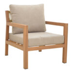 Andasio garden lounge set of 4 pieces, aluminum and rope in natural - cushions in gray shade - Image 5