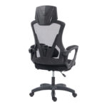 Manager's office chair with footrest Meton mesh black color 48x60x118-128cm - Image 2