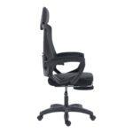 Manager's office chair with footrest Meton mesh black color 48x60x118-128cm - Image 4