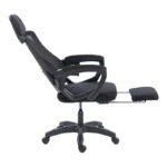 Manager's office chair with footrest Meton mesh black color 48x60x118-128cm - Image 5