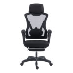 Manager's office chair with footrest Meton mesh black color 48x60x118-128cm - Image 6