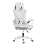 Manager's office chair with footrest Meton white - mesh grey 48x60x118-128cm - Слика 2