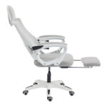 Manager's office chair with footrest Meton white - mesh grey 48x60x118-128cm - Слика 5