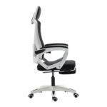 Manager's office chair with footrest Meton white - mesh black 48x60x118-128cm - Слика 4
