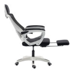 Manager's office chair with footrest Meton white - mesh black 48x60x118-128cm - Слика 5