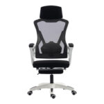 Manager's office chair with footrest Meton white - mesh black 48x60x118-128cm - Слика 6