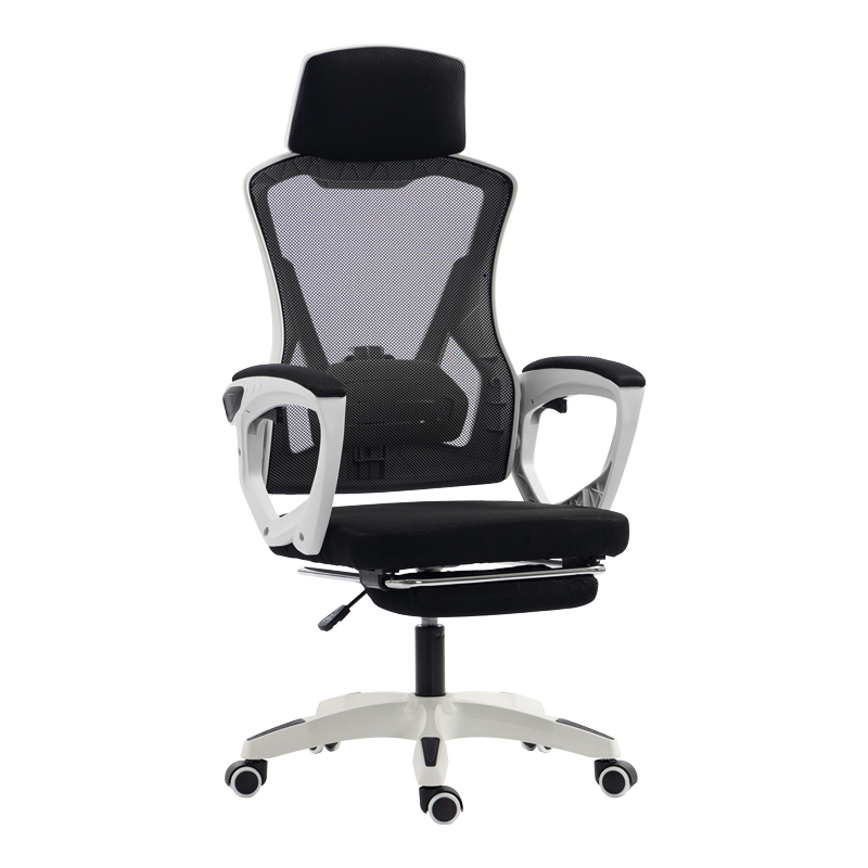 420-000003 Manager's office chair with footrest Meton white - mesh black 48x60x118-128cm - Слика 1