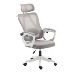 Exeter director's office chair white - mesh gray 50x58x119-129cm - Слика 3