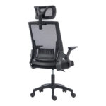 Plymot mesh office chair, black color, 48x58x112-122cm - Image 2