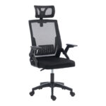 Plymot mesh office chair, black color, 48x58x112-122cm