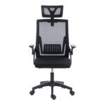 Plymot mesh office chair, black color, 48x58x112-122cm - Image 5