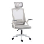 Plymot office chair white-mesh grey 48x58x112-122cm