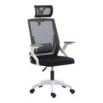 Plymot office chair white-mesh black 48x58x112-122cm