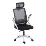 Plymot office chair white-mesh black 48x58x112-122cm - Слика 3