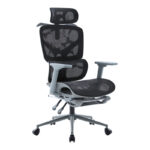 Vigo grey executive office chair, mesh black 52x70x118-124cm