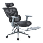 Vigo grey executive office chair, mesh black 52x70x118-124cm - Image 3