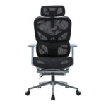 Vigo grey executive office chair, mesh black 52x70x118-124cm - Image 5