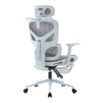 Vigo white executive office chair, mesh grey 52x70x118-124cm - Image 2