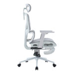 Vigo white executive office chair, mesh grey 52x70x118-124cm - Image 4