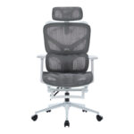 Vigo white executive office chair, mesh grey 52x70x118-124cm - Image 5