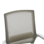 Palma white visitor chair mesh grey 46x52x94cm - Image 6