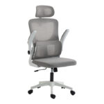 Director's office chair Mainz white - mesh grey 50x60x112-122cm - Image 3