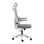 Director's office chair Mainz white - mesh grey 50x60x112-122cm - Image 4