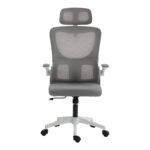 Director's office chair Mainz white - mesh grey 50x60x112-122cm - Image 5