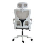 Director's office chair Mainz white - mesh grey 50x60x112-122cm - Image 6