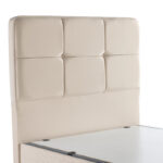 Semi-Double bed Punto with storage space cream velvet 120x200cm - Слика 5