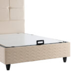 Semi-Double bed Punto with storage space cream velvet 120x200cm - Слика 6