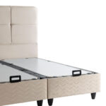 Double bed Punto with storage space cream velvet 160x200cm - Слика 6