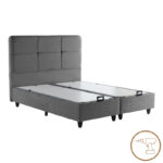 Double bed Punto with storage space anthracite velvet 160x200cm - Слика 2