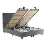 Double bed Punto with storage space anthracite velvet 160x200cm - Слика 3