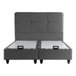 Double bed Punto with storage space anthracite velvet 160x200cm - Слика 4