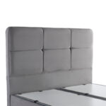 Double bed Punto with storage space grye velvet 160x200cm - Слика 5
