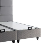 Double bed Punto with storage space grye velvet 160x200cm - Слика 6
