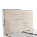 Double bed Linteda with storage space cream velvet 160x200cm - Слика 5