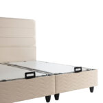 Double bed Linteda with storage space cream velvet 160x200cm - Слика 6