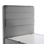 Semi-Double bed Linteda with storage space anthracite velvet 120x200cm - Image 5