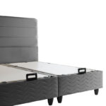 Double bed Linteda with storage space anthracite velvet 160x200cm - Слика 6